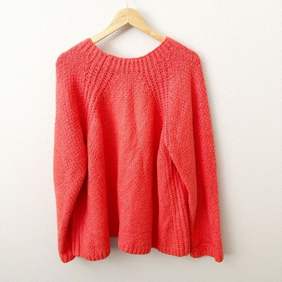 EILEEN FISHER | Orange Lory Organic Cotton Blend Sweater Knit | Size XL - Picture 6 of 7